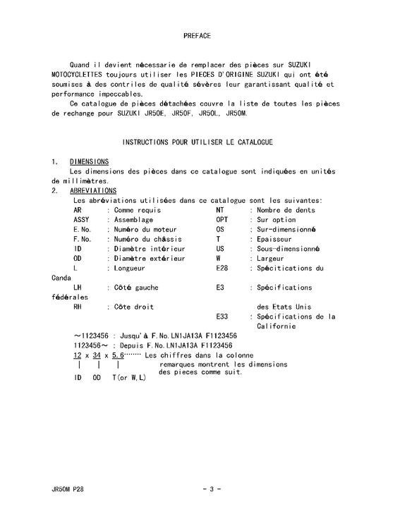 JR50 Catalog preface