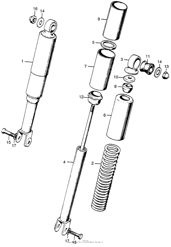 Ca175 rear shock absorber