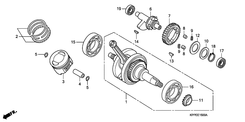 CBR125RW Crank shaft / piston