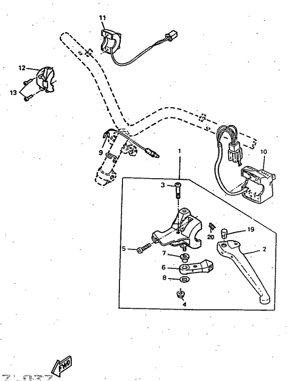 Handle switch. lever