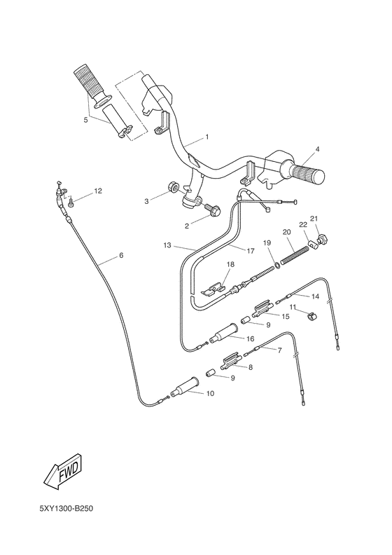 Steering handle. cable