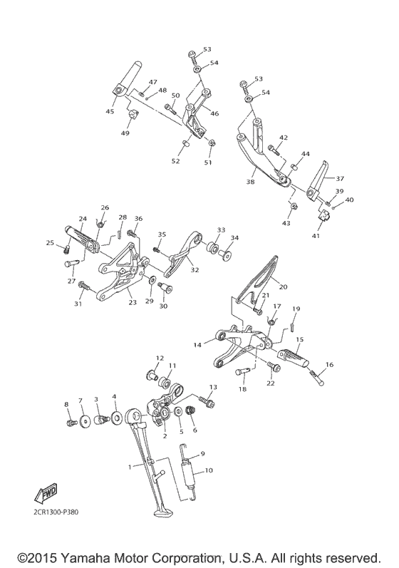 YZF-R1M Подножки