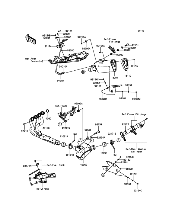 ZX636 Глушитель