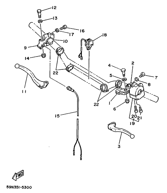 Handle switch. lever