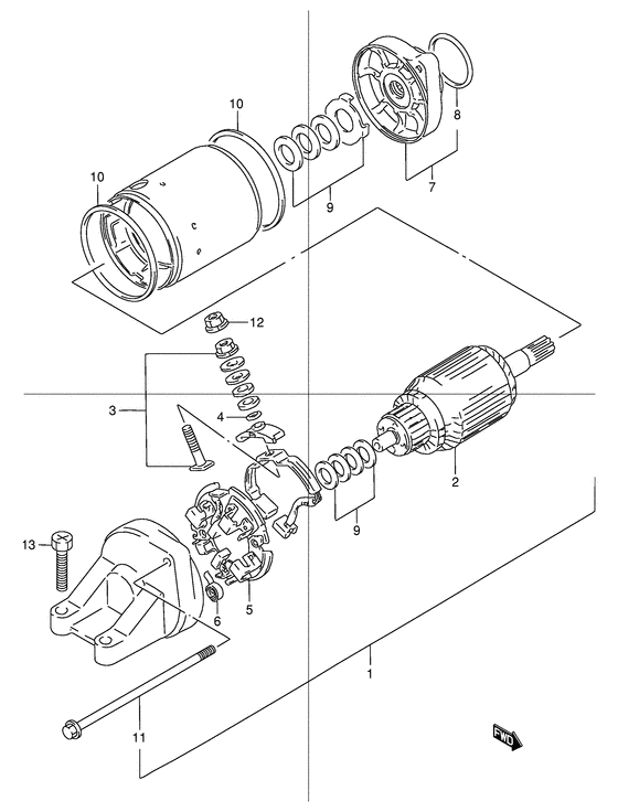 GSX1200 Стартерный мотор