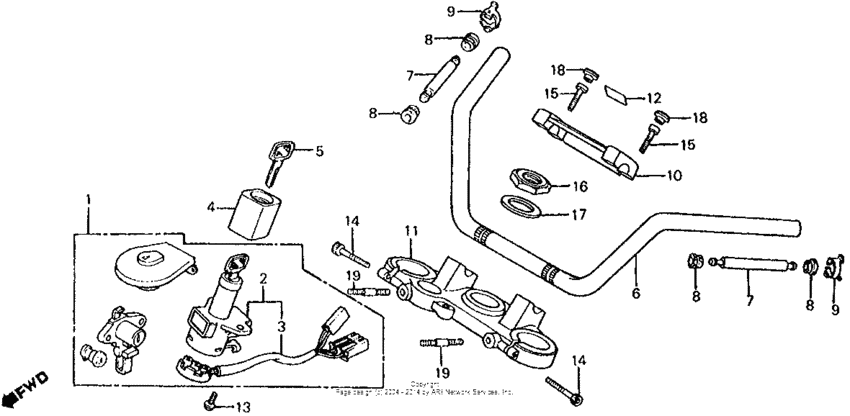 Handlebar + top bridge