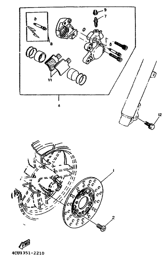 Front brake. caliper