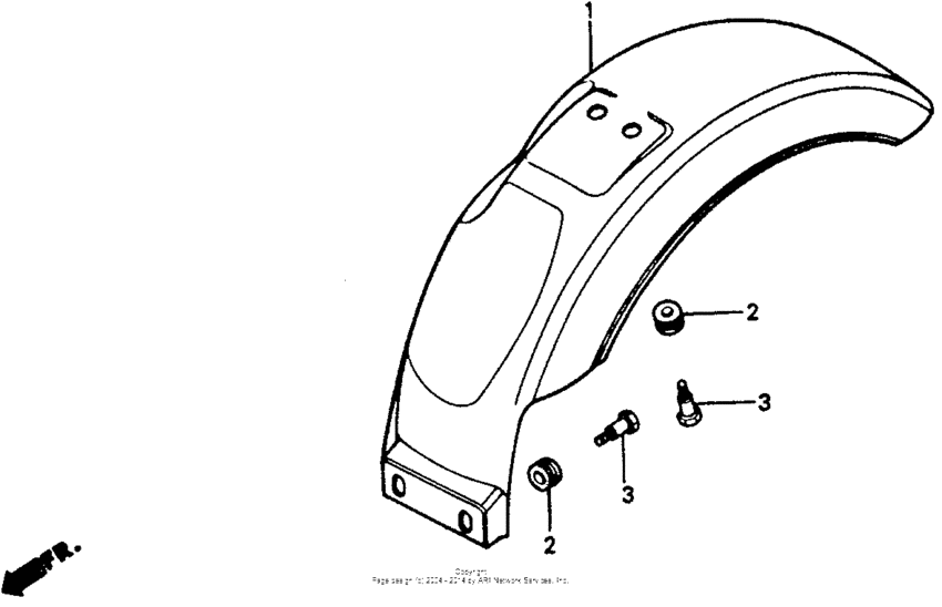 Rear fender 86-87