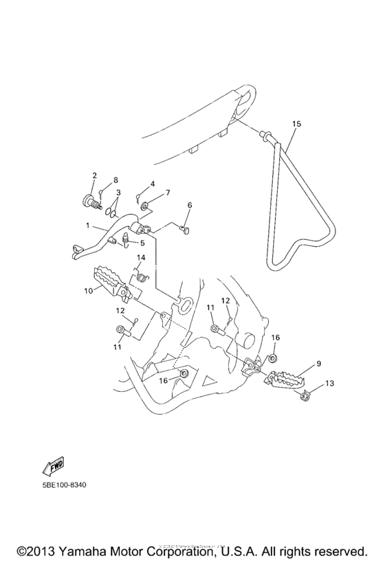 YZ426FP Подножки