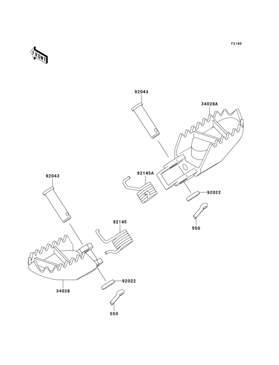 KX100 Подножки