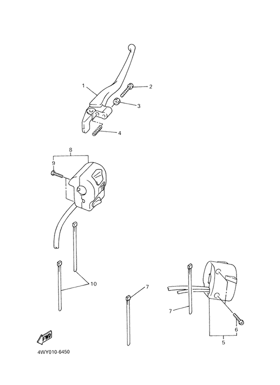 Handle switch. lever