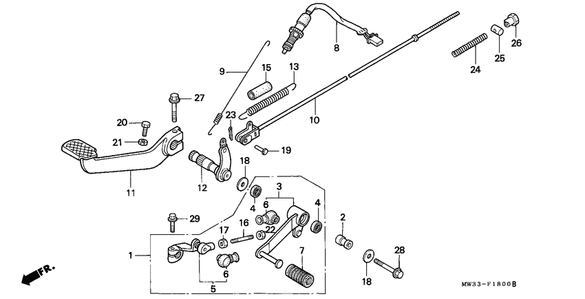 Brake pedal assy