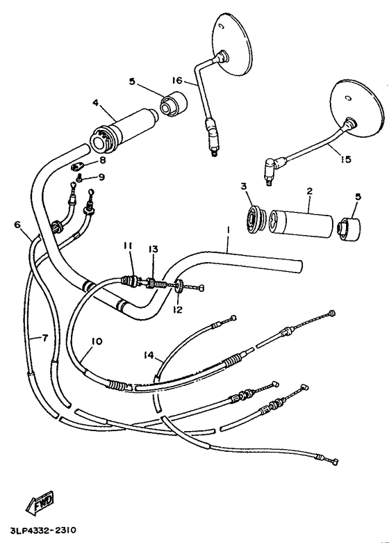 Steering handle. cable