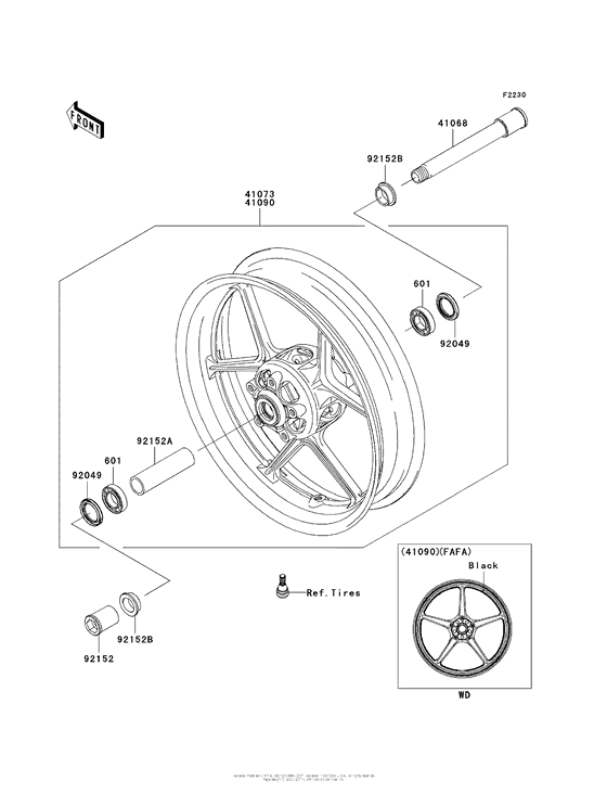 ZX1000 Переднее колесо