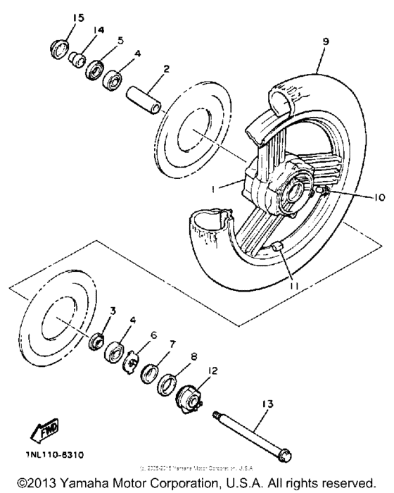 XVZ13UC Переднее колесо