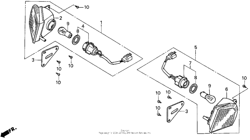 CN250 Задний фонарь