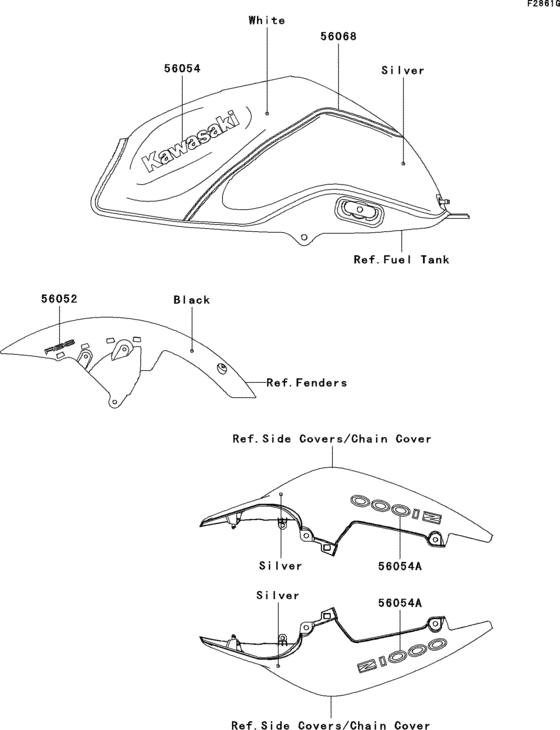 ZR1000 Decals(white / silver)(c9f)