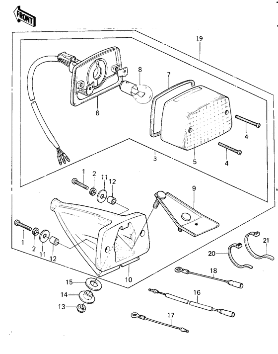 Taillight/chassis electrical equipment