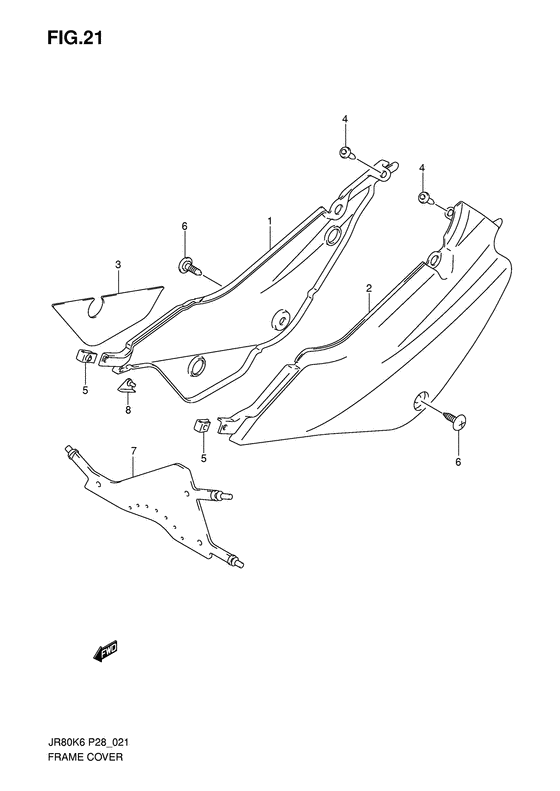JR80 Обтекатель задний