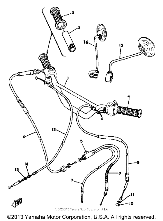 Steering handle - cable