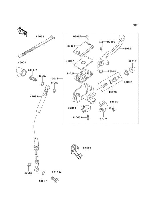 Front master cylinder(f15-f18)