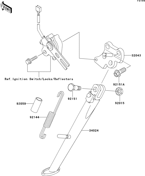 ZX900 Подножка