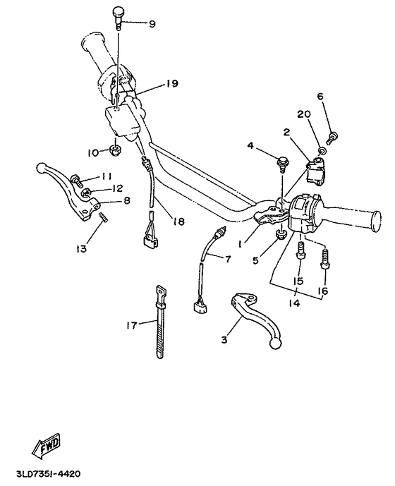 Handle switch. lever