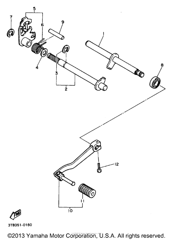 XT600EE Вал переключения