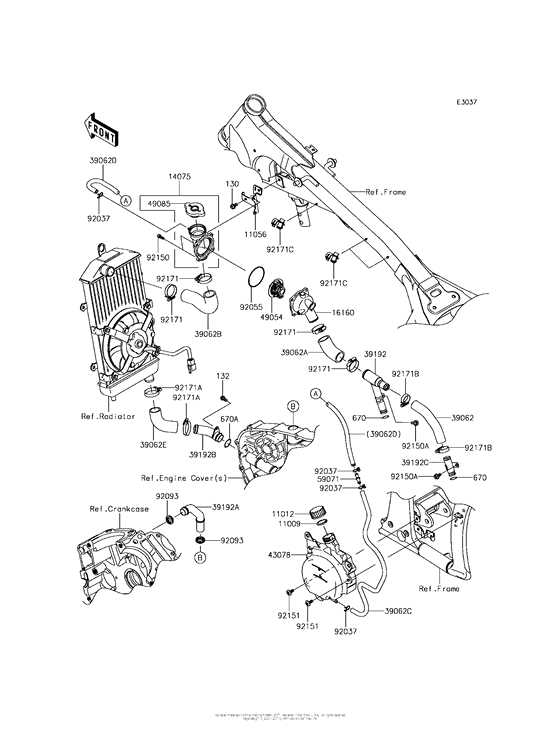 VN900 Патрубки охлаждения