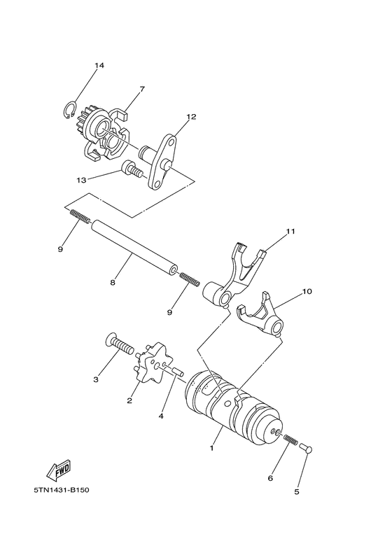 Shift cam & fork