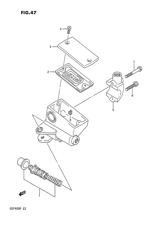 GSF400 Передний тормозной цилиндр