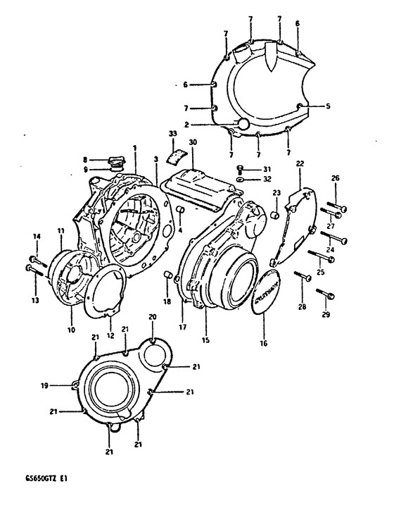 Crankcase cover ass`y  (v