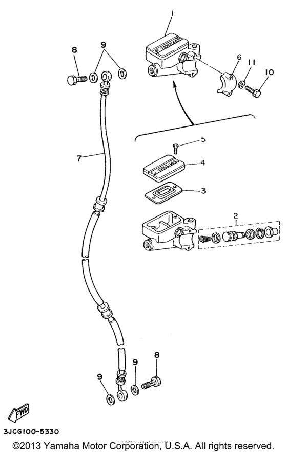 XV535HC Главный тормозной цилиндр