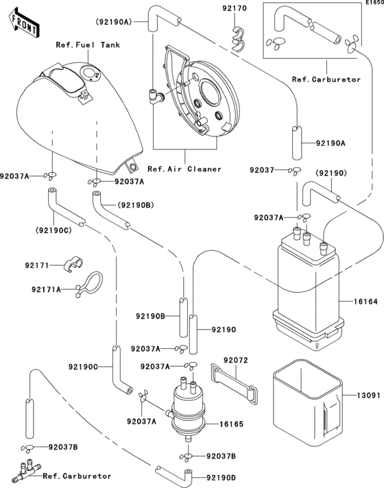 VN800 Испарительная система топлива