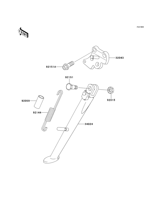 ZX600 Подножка