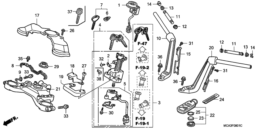 Handle pipe/top bridge