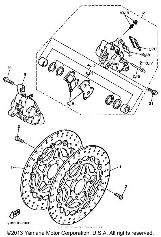 Front brake-caliper