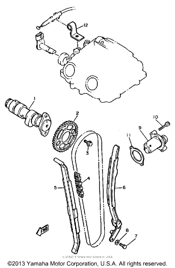 XT600NC (CA ED.) Camshaft - chain