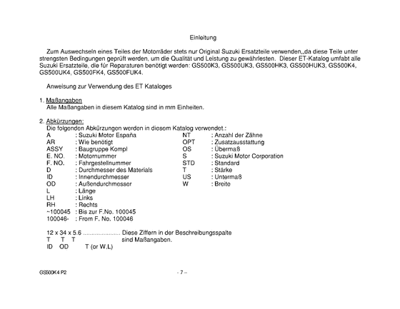 GS500 Catalog preface