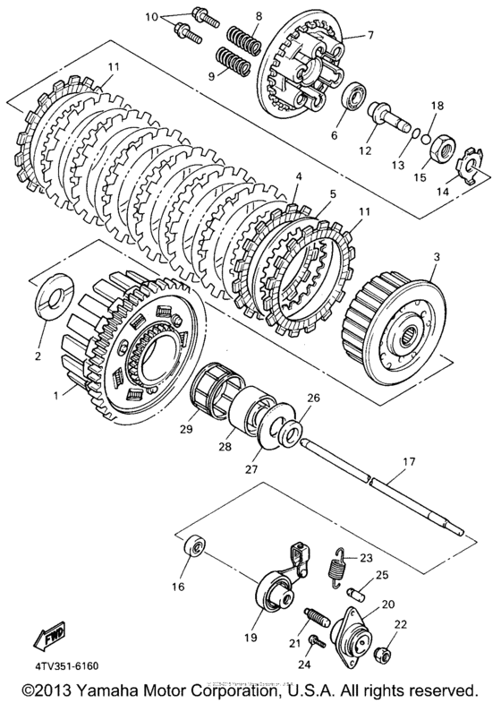 YZF600RN Сцепление