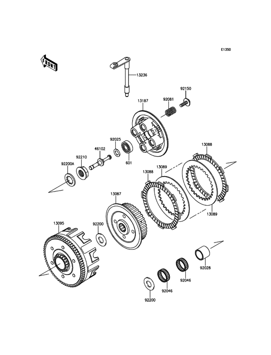 KX100 Сцепление