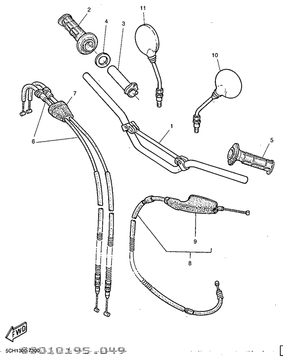 Steering handle. cable