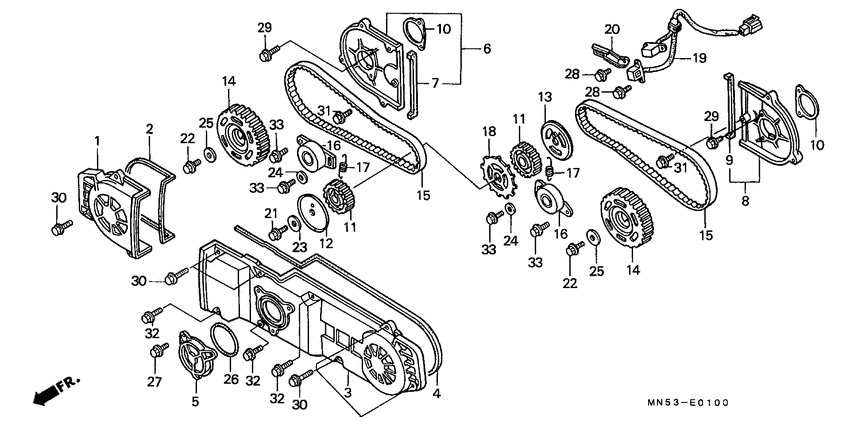 Front cover/timing belt