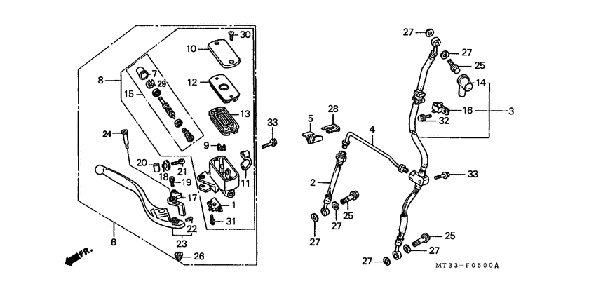 Fr. brake master cylinder
