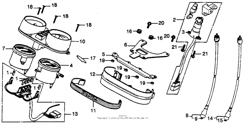 Cb40tii key set + speedometer + tachometer