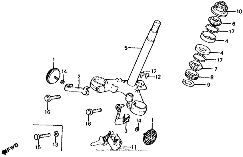 Steering stem 81-82