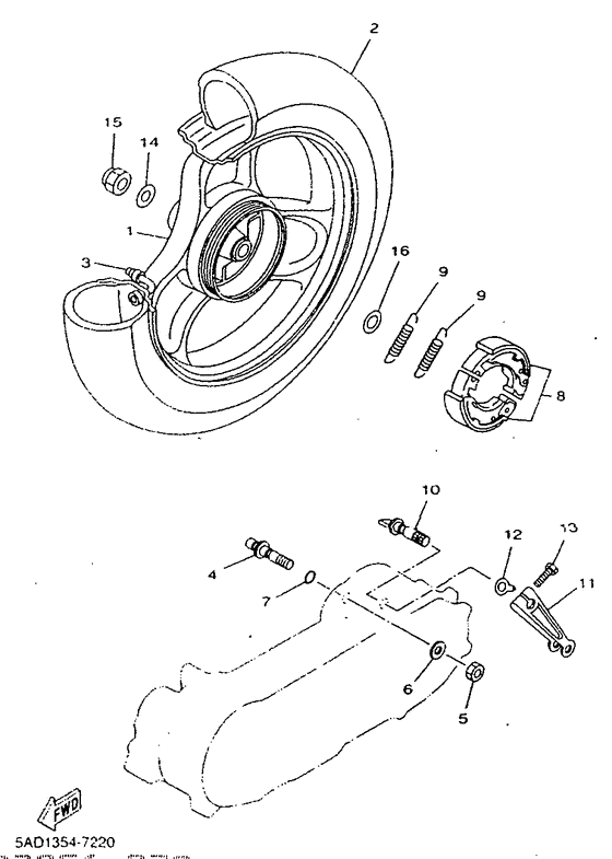 YN50R Переднее колесо