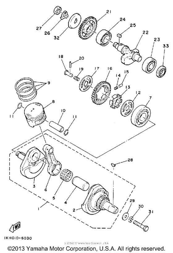 TT225S Crankshaft-piston