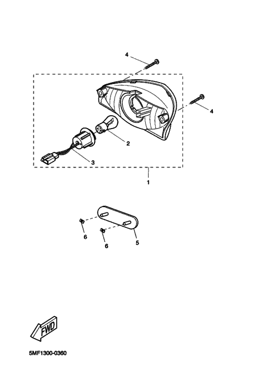 XN125 Taillight unit ass`y
