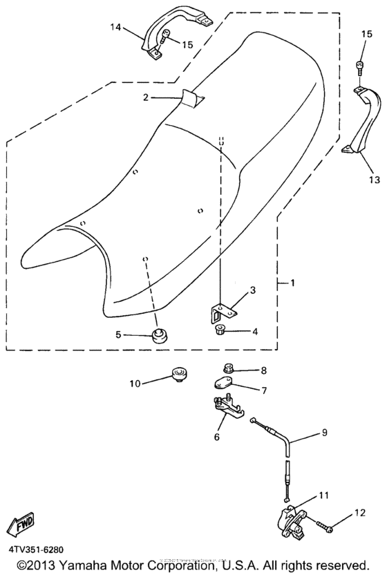 YZF600RKC Сиденье